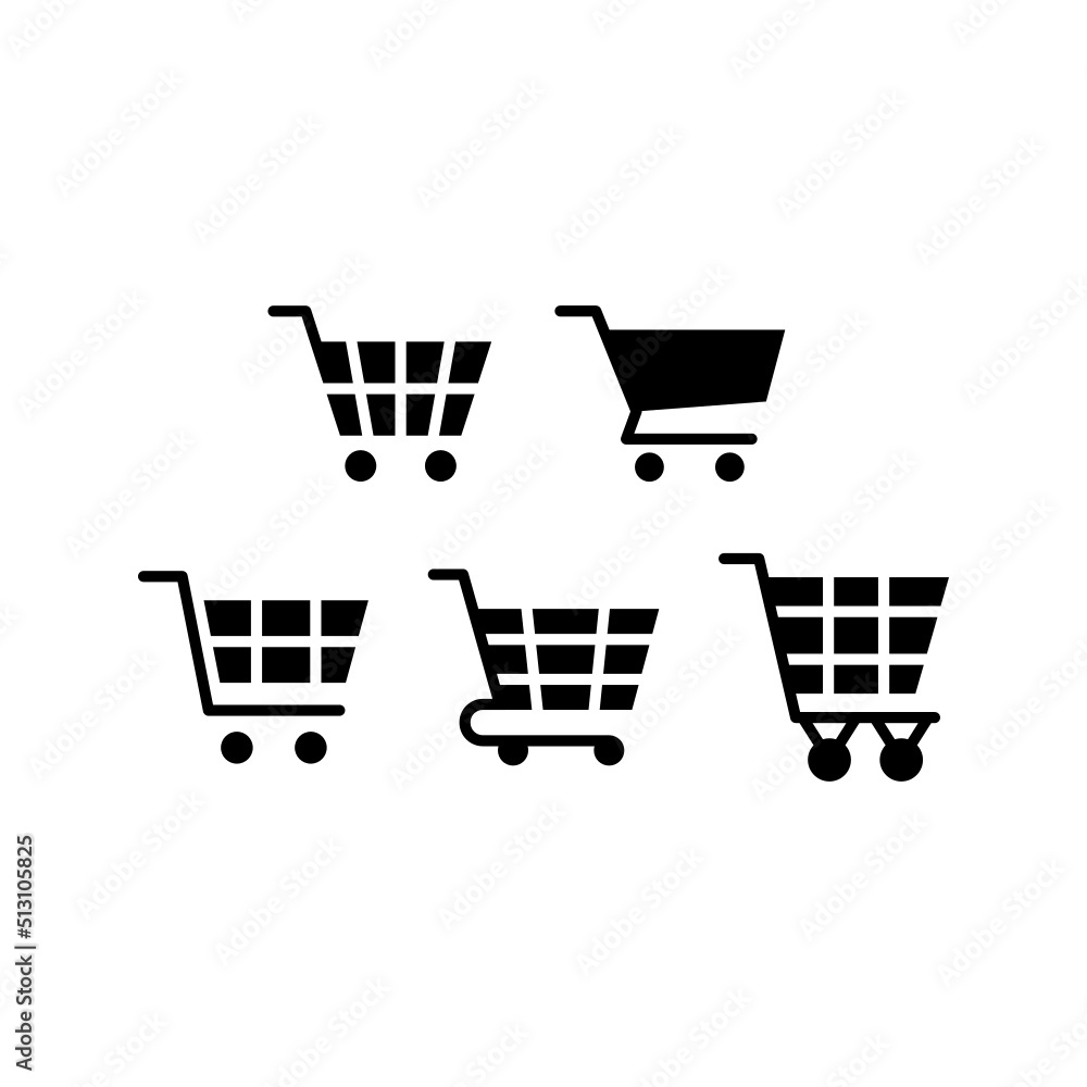 Cart Icon Set Vector Symbol Design Illustration Cart Icon Set Vector Symbol Design Illustration