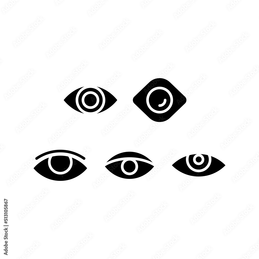 Eye Icon Set Vector Symbol Design Illustration Eye Icon Set Vector Symbol Design Illustration