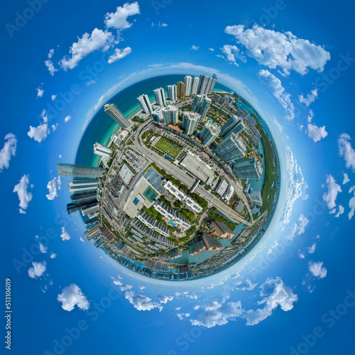 Wallpaper Mural Miami, Sunny Isles Beach, Golden Beach, Aventura, little planat, panorama Torontodigital.ca