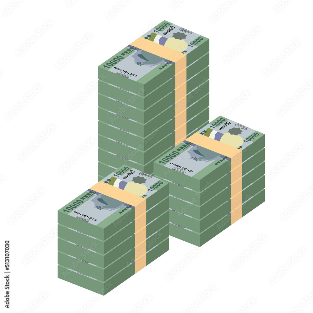 Leone Vector Illustration. Sierra Leone money set bundle banknotes. Paper money 10000 SLL. Flat style. Isolated on white background. Simple minimal design. Leone Vector Illustration. Sierra Leone money set bundle banknotes. Paper money 10000 SLL. Flat style. Isolated on white background. Simple minimal design.