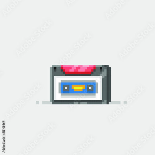 cassette tape in pixel art style