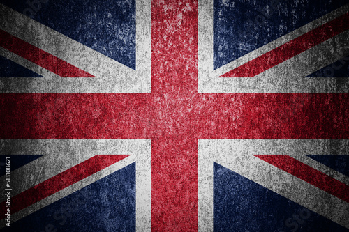 Closeup of grunge Great Britan flag. photo