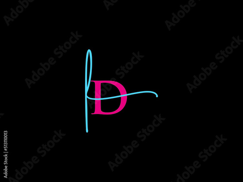 Letter LD Logo Icon Design, Signature Ld dl Fashion Logo Letter Vector Art For Your photo