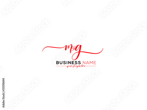 Abstract MG Logo Letter, Signature Mg gm Fashion and Wedding Logo Symbol For You
