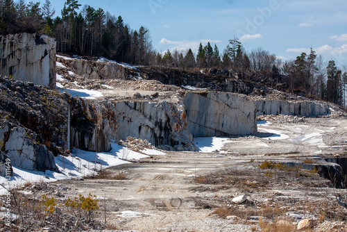 Abandoned marble quarry