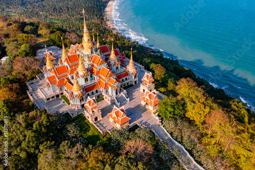 Phra Mahathat Chedi Phakdee Prakat temple in Prachuap Khiri Khan, Thailand photo