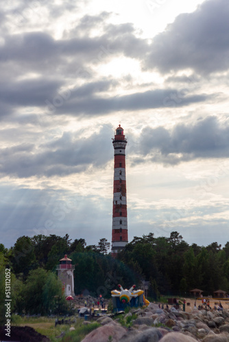 Old lighthouse with dramatic light