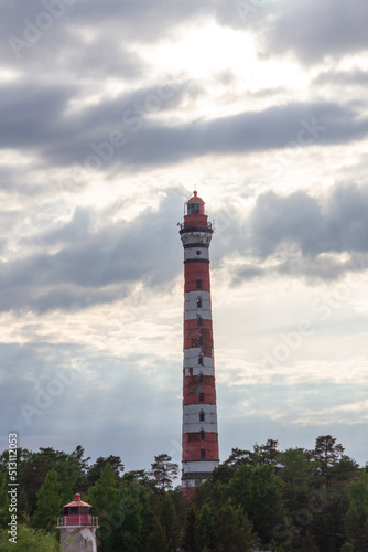 Old lighthouse with dramatic light