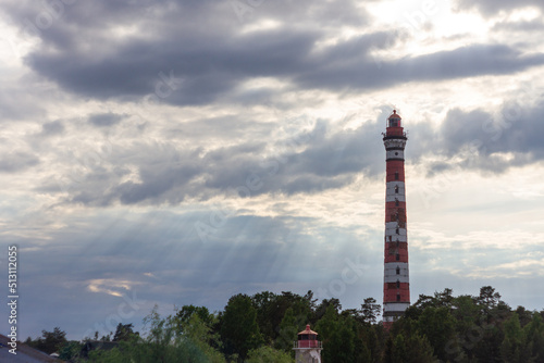 Old lighthouse with dramatic light