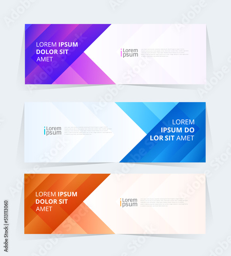 Geometric banner design with Vector presentation template.