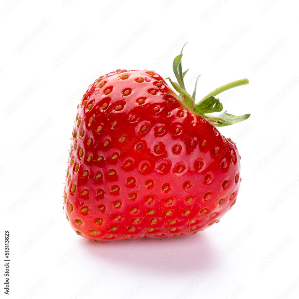 Fresh strawberries closeup on a white background. Isolated - Image Fresh strawberries closeup on a white background. Isolated - Image