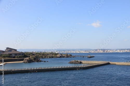 Beautiful Scenery of Kagoshima as Seen from Sakurajima Island  Japan