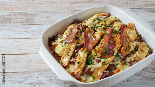 Tartiflette potatoes with bacon and cheese