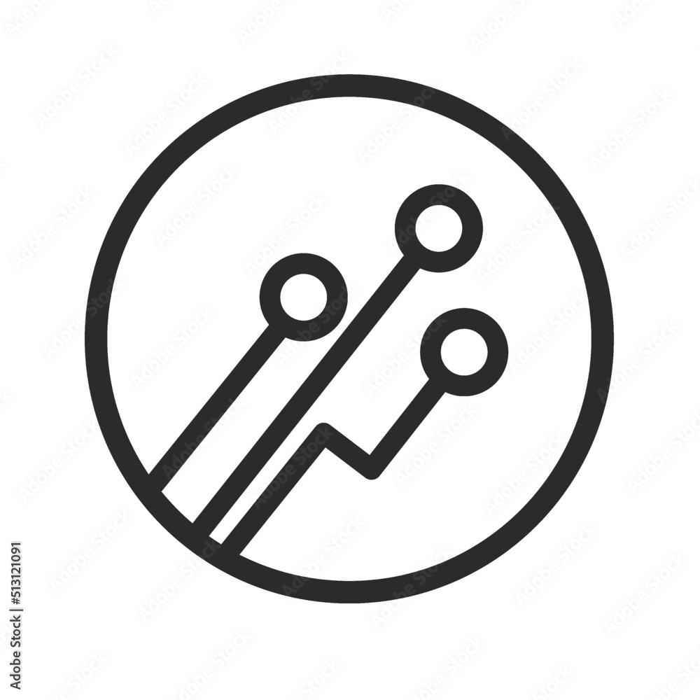 fiber optic icon with simple design