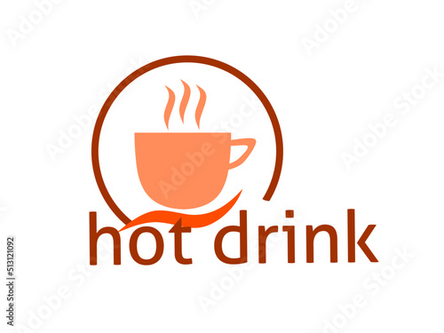 hot drink logo with trendy design