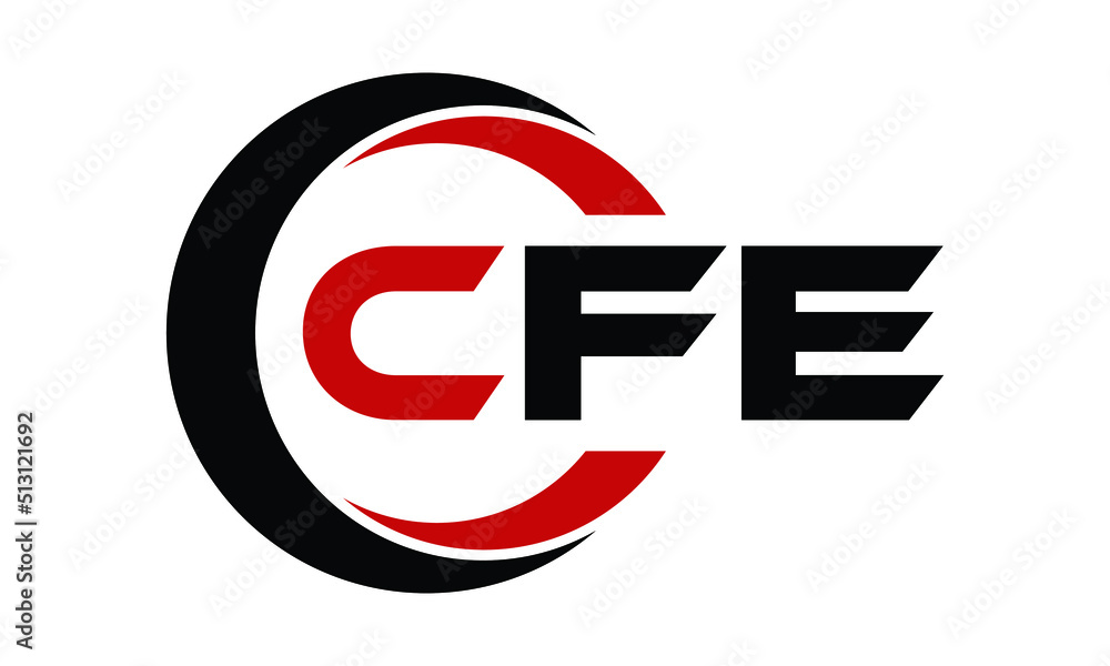 CFE swoosh three letter logo design vector template | monogram logo ...