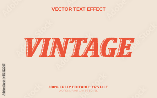 Editable Vector Pop Art Vintage Retro Style Text Effect with Stripes Texture