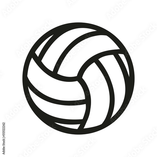 Volleyball thin line icon, game and sport, ball sign, vector graphics, a linear pattern on a white background. Ball line art icon for sports apps and websites