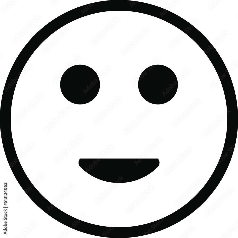 Fototapeta premium Vector icon of a happy smile. Smiling face icon symbol.eps