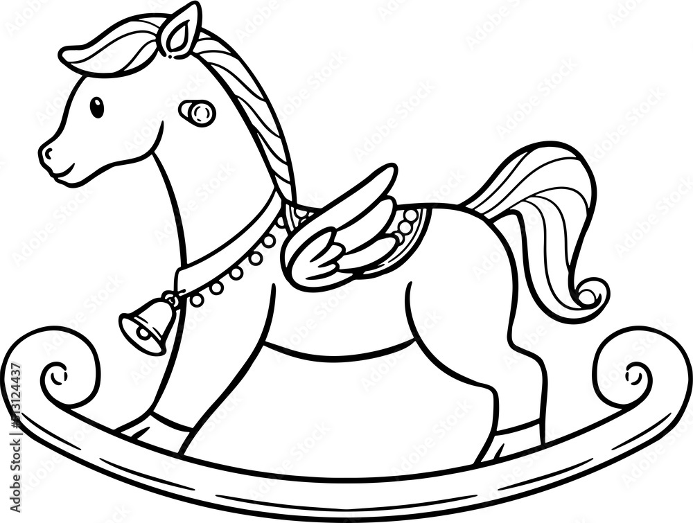 Cute and Simple Pegasus Rocking Horse Design