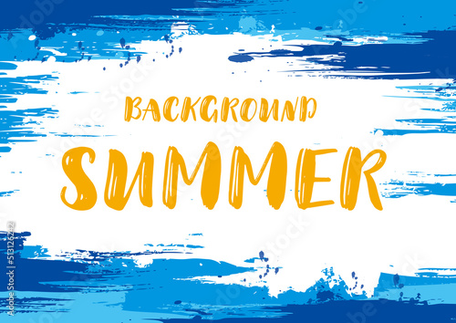 夏の躍動ある背景イラスト