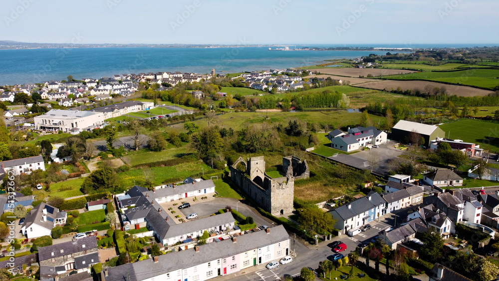 Aerial photo of Carlingford Priory Carlingford Co Louth Ireland