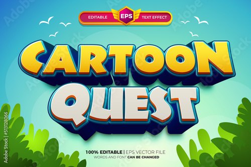 heroes of indonesia cartoon game Bold 3D Editable text Effect Style