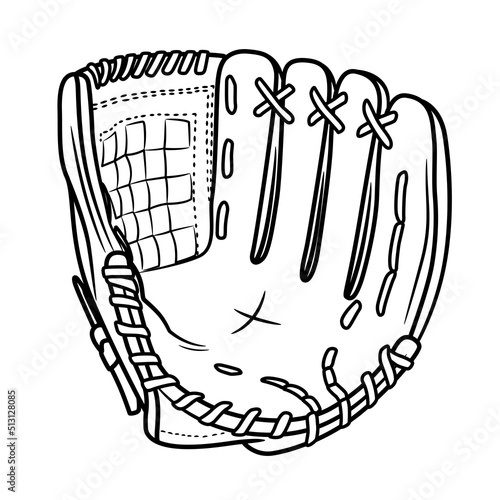 Baseball glove. Sports glove trap. Isolated on a white background. sports mood