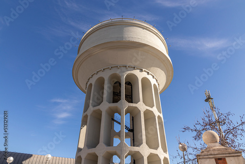 Madrid, Spain. The Cuarto Deposito (Fourth Tank), an old water tower of the Isabel II Canal situated in the Plaza de Castilla park near Chamartin photo