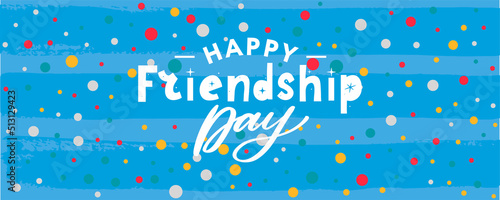 Friendship day vector illustration with text and elements for celebrating friendship day 2022