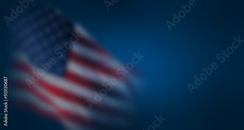 USA United States of America blur effect flag background concept cover holiday celebration banner blurred effect realistic template cover mockup vector illustration