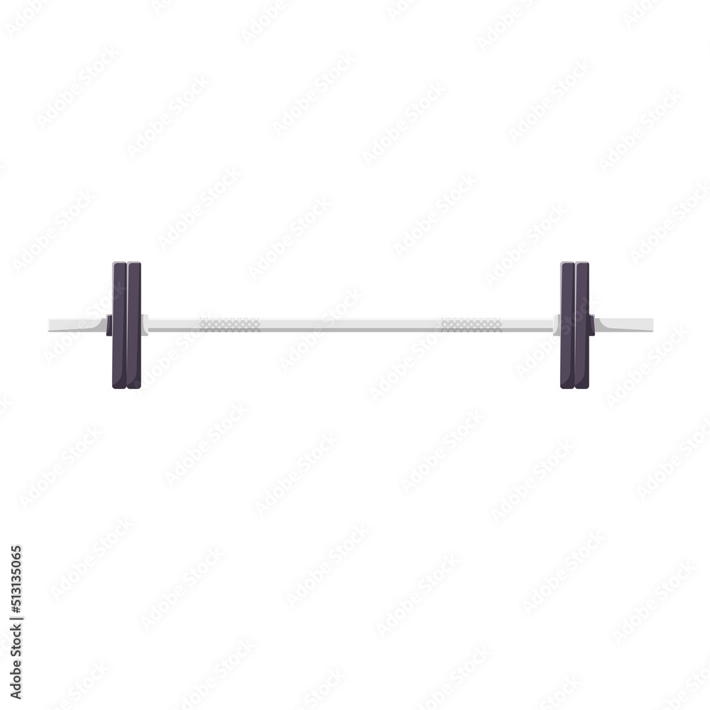 Barbell Flat Illustration. Clean Icon Design Element on Isolated White Background Barbell Flat Illustration. Clean Icon Design Element on Isolated White Background