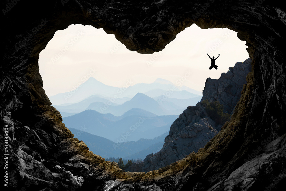 Φωτογραφία the adventures of the fearless, brave and courageous person in mystical geograph
