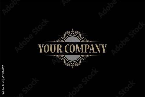 Vintage and luxury logo template Vector