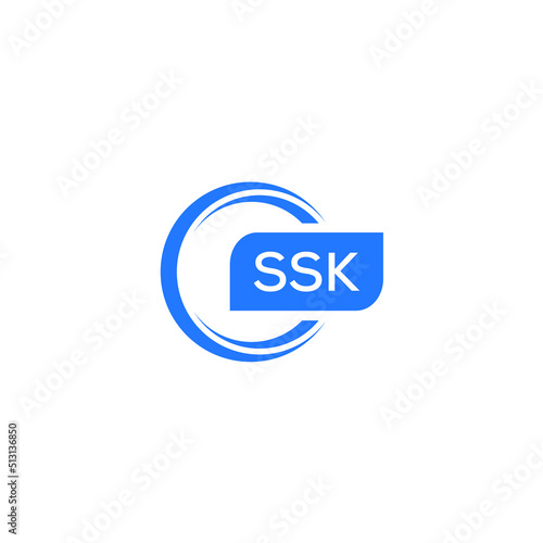 SSK letter design for logo and icon.SSK typography for technology, business and real estate brand.SSK monogram logo.vector illustration.	 photo