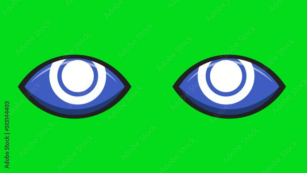 Cartoon Monster Eyes on a green background. Cartoon Monster eyes with alpha channel. Key color, color key, alpha channel. Cartoon Monster Eyes on a green background. Cartoon Monster eyes with alpha channel. Key color, color key, alpha channel.