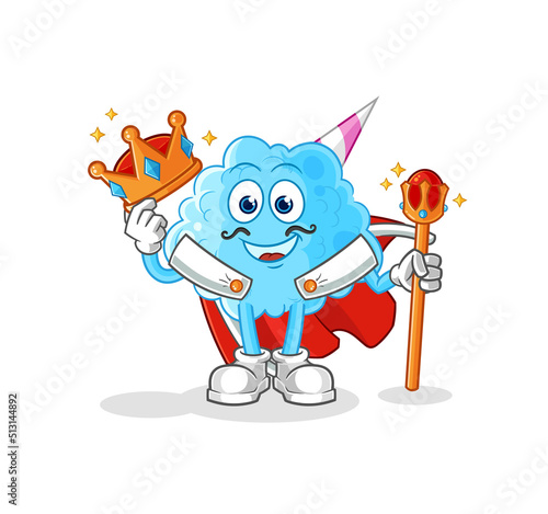 cotton candy king vector. cartoon character