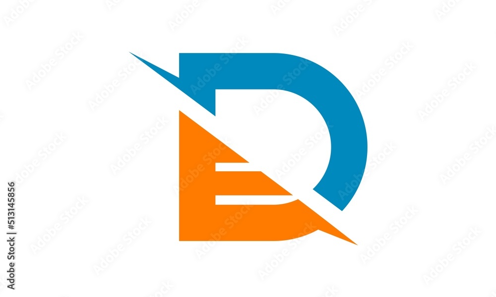D&E logo letter D&E logo letter
