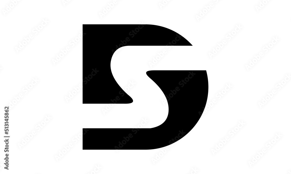 D+S letter logo unique