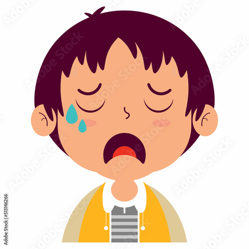 boy crying face cartoon character