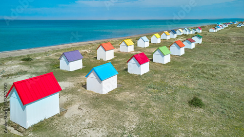Beach huts at Gouville