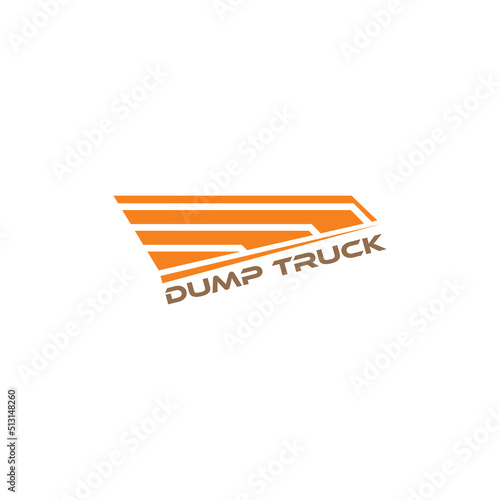 Unique and simple dump truck logo vector Perfect for transportation, cargo or logo related.