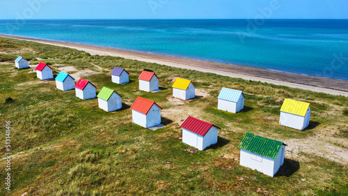 Beach huts at Gouville