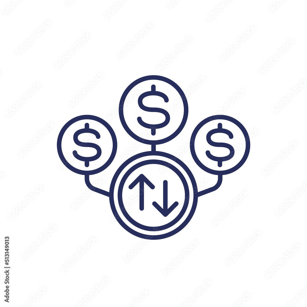 dynamic pricing icon, line vector dynamic pricing icon, line vector