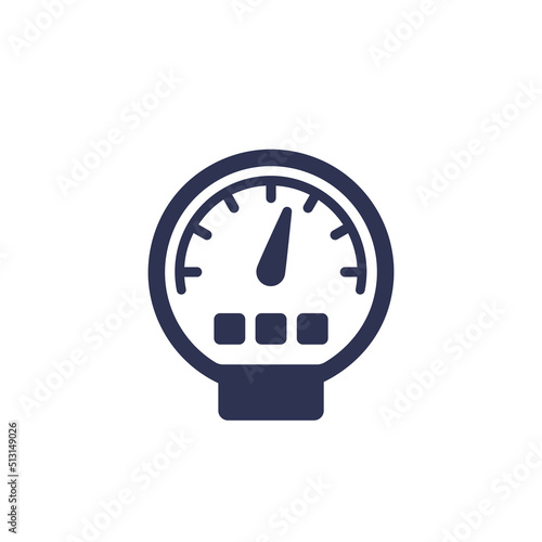 Gas meter icon on white