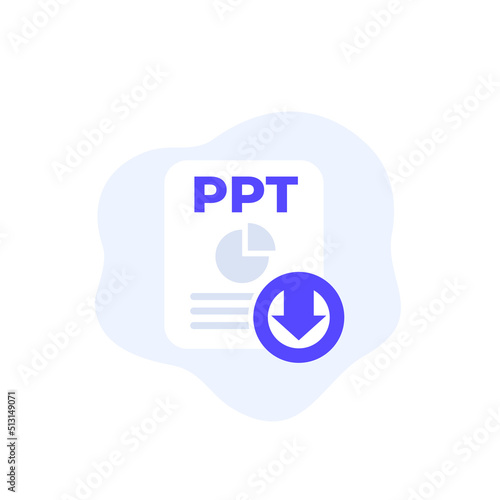 PPT file download icon for web