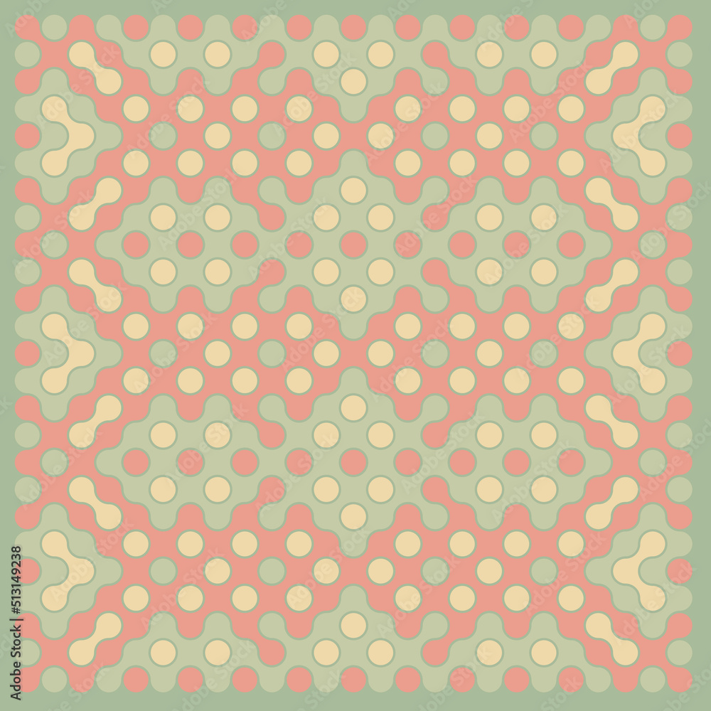 Multicolor truchet tiling connections illustration Multicolor truchet tiling connections illustration