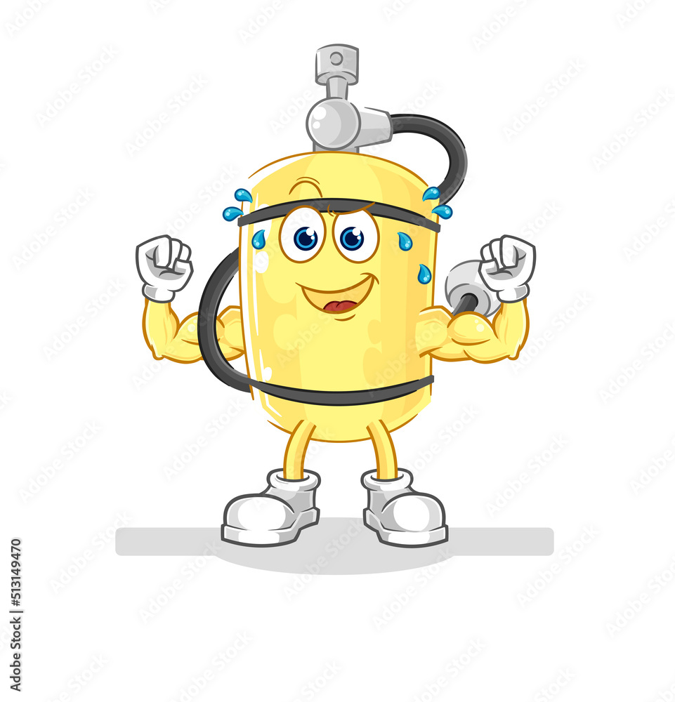 diver cylinder muscular cartoon. cartoon mascot vector diver cylinder muscular cartoon. cartoon mascot vector