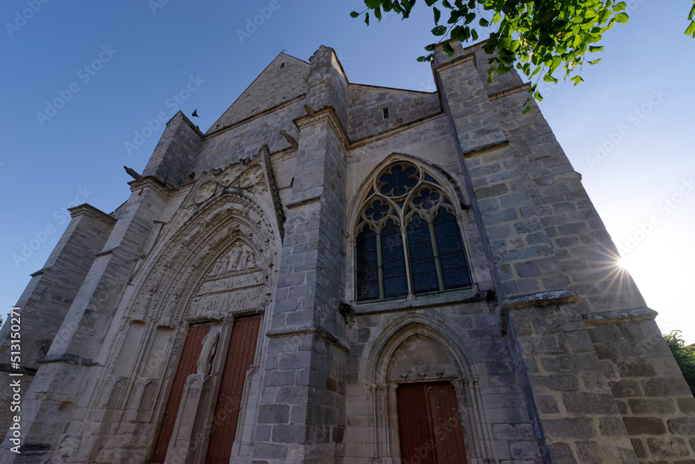Saint-Sulpice church in the Saint-Sulpice-de-Favières village. Ile-de-France region