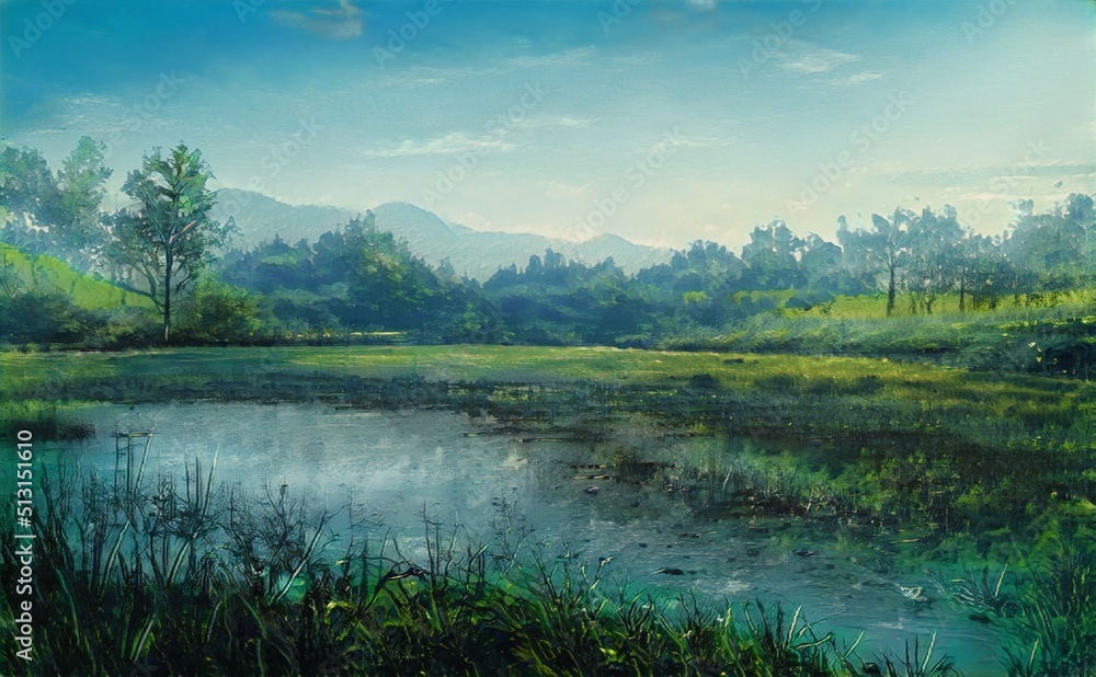 incredibly beautiful background, oil painting, realistic picture